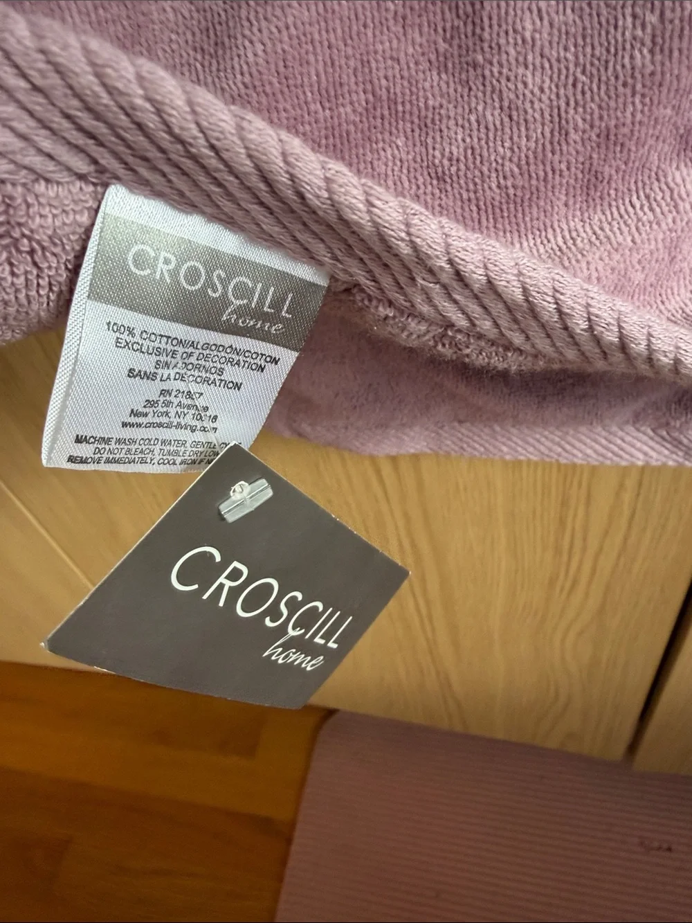 Croscill Lavender Rose-Trim Decorative Two Hand Towels 100% Cotton